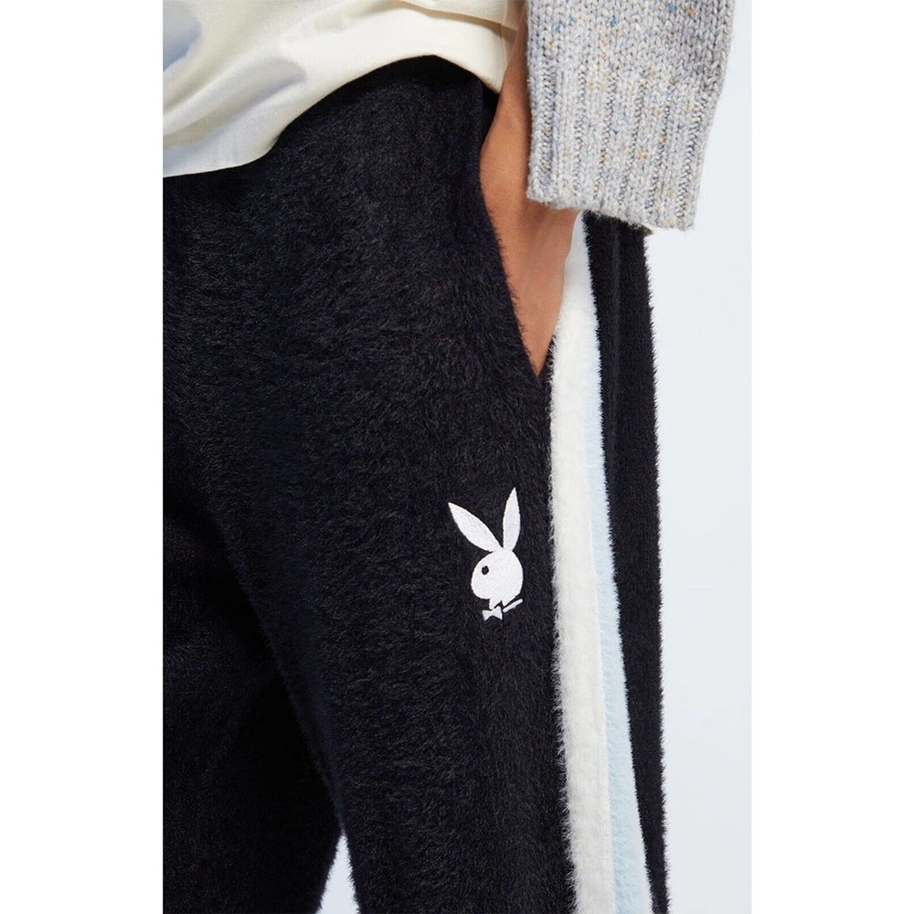 Playboy x Pacsun Meridian Sweatpants bunny Logo Pockets Drawstring M (31×32)